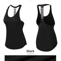 Black Sleeveless Yoga Top for Women - Backless Fitness Shirt - MANDOTOS INTERNATIONAL