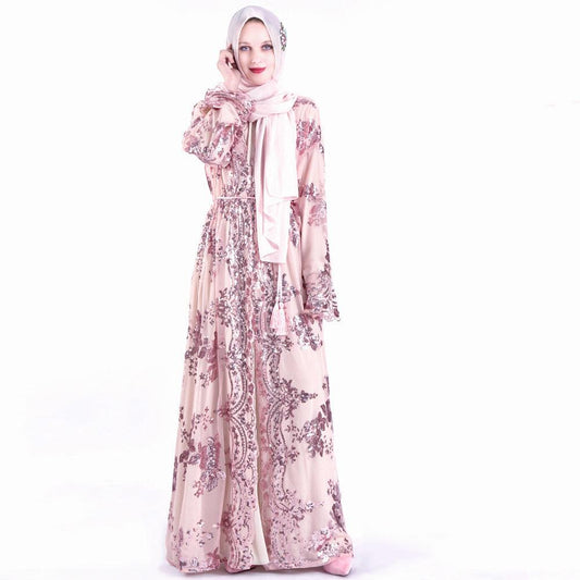 Women Short Sleeve Printed Flower Dress Ladies Long Dresses - MANDOTOS