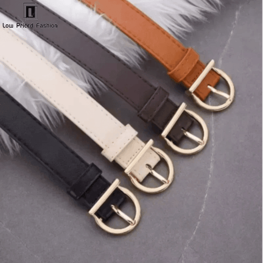 Women's Belt Fashion Pin Buckle Thin Belt Genuine Luxury Soft Belt Women With Cargo Pants Jeans Windproof Belt Pu Leather Belt - MANDOTOS
