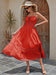 Women's Cotton Maxi Dress - Breathable Summer Dress With Embroidered Hem, Elastic Waist, And French Romantic Style - MANDOTOS