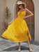 Women's Cotton Maxi Dress - Breathable Summer Dress With Embroidered Hem, Elastic Waist, And French Romantic Style - MANDOTOS
