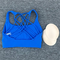 Women's Fitness Sports Bra Anti-Sweat Fitness Top Women Yoga Bra Shockproof Crop Top Cross Back Sport Bra Gym Workout Top - MANDOTOS INTERNATIONAL