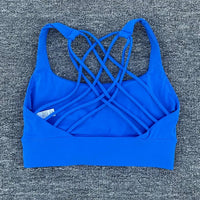 Women's Fitness Sports Bra Anti-Sweat Fitness Top Women Yoga Bra Shockproof Crop Top Cross Back Sport Bra Gym Workout Top - MANDOTOS INTERNATIONAL