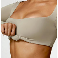 Women's Long Sleeve Fitness T-Shirt Gym Push Up Top - MANDOTOS INTERNATIONAL