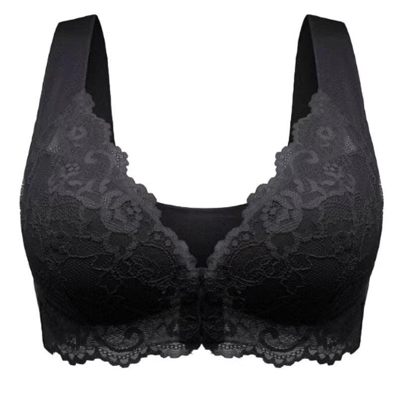 Women's Non-steel Ring Gathered Breathable Lace Underwear - MANDOTOS