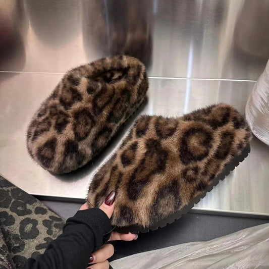 Women's Retro Fleece-Lined Platform Shoes - MANDOTOS