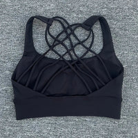 Women's Shockproof Yoga Crop Top - Anti-Sweat Gym Sports Bra - MANDOTOS INTERNATIONAL