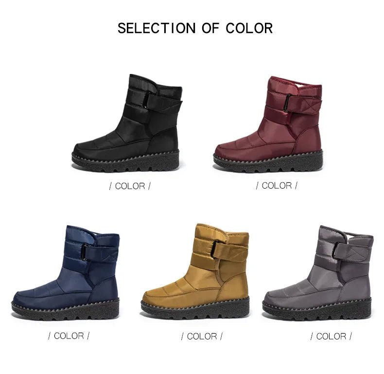 Women's Waterproof Winter Snow Boots | Non Slip Ankle Boots | Warm Platform Shoes - MANDOTOS INTERNATIONAL