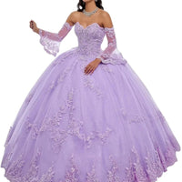 POMUYOO Lavender Quinceanera Ball Gown Size 4 - MANDOTOS INTERNATIONAL