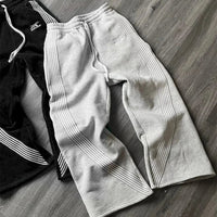 Y2k Embroidered Black Gray Casual Pants Camo Functional Tactical Functional Men's Women's Premium Jogging Drawstring Sweatpants - MANDOTOS INTERNATIONAL