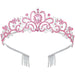 Crystal Queen Rhinestone Tiara with Combs - MANDOTOS INTERNATIONAL